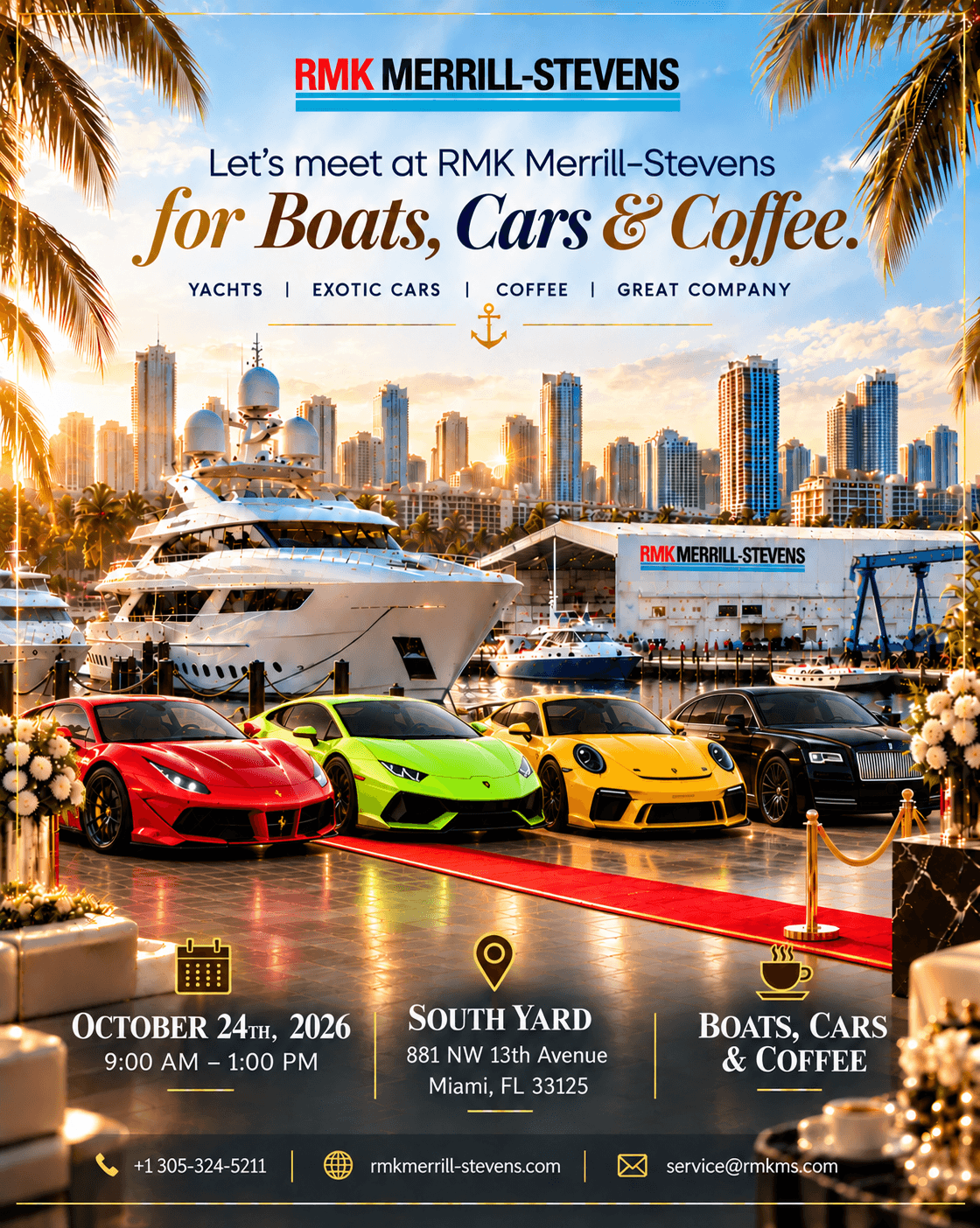 RMK Merrill Stevens Luxury Yachts, Cars & Coffee